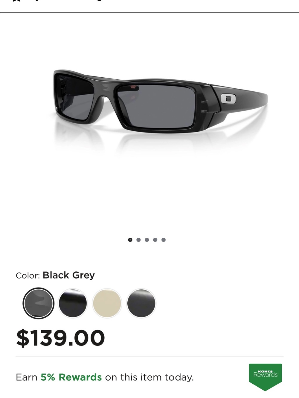 Oakley GASCAN Matte Black Sunglasses - Grey Lenses - Picture 7 of 7